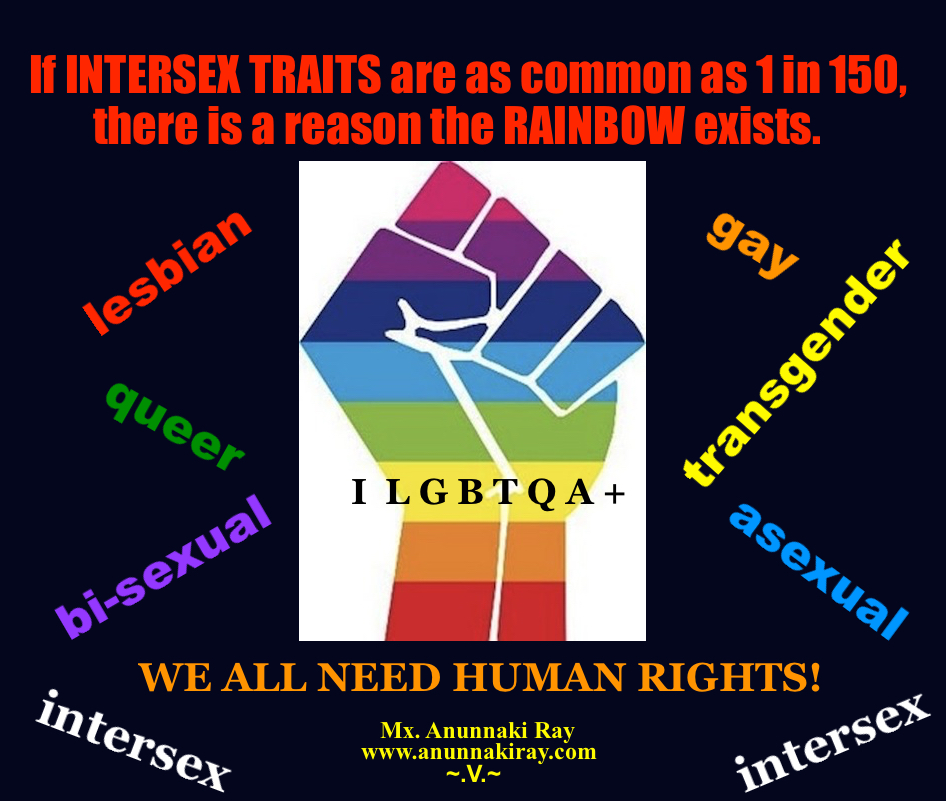 Intersex Traits and The Rainbow I L G B T Q A +